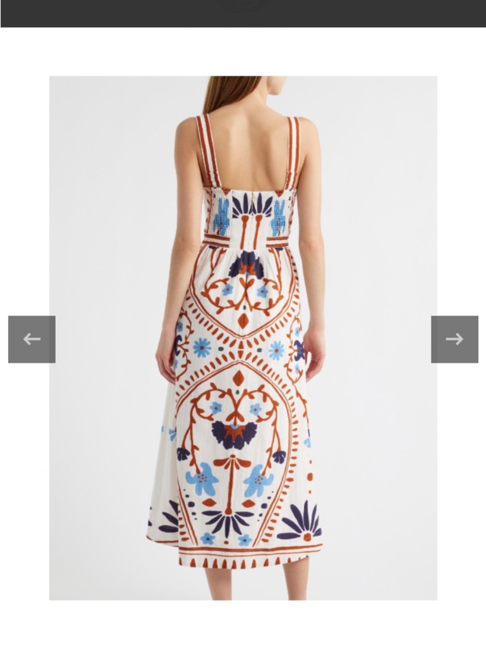 Brand new with tags Cleobella Sleeveless Button-Front Carmen Midi Sundress - Picture 4 of 4
